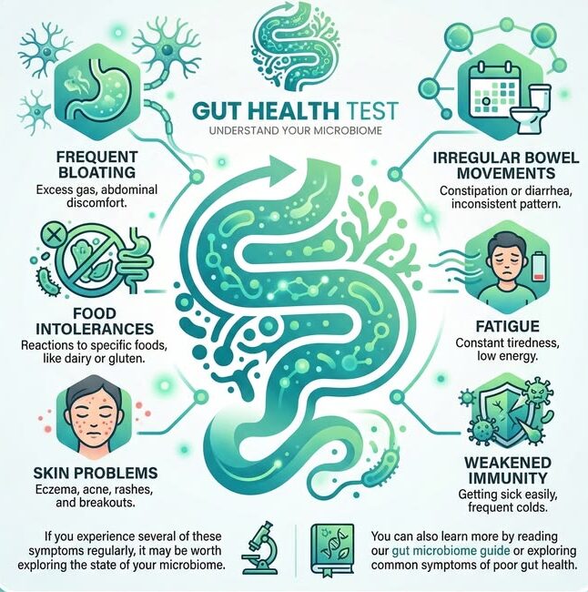 an infographic explaining when a gut health test might be suitable